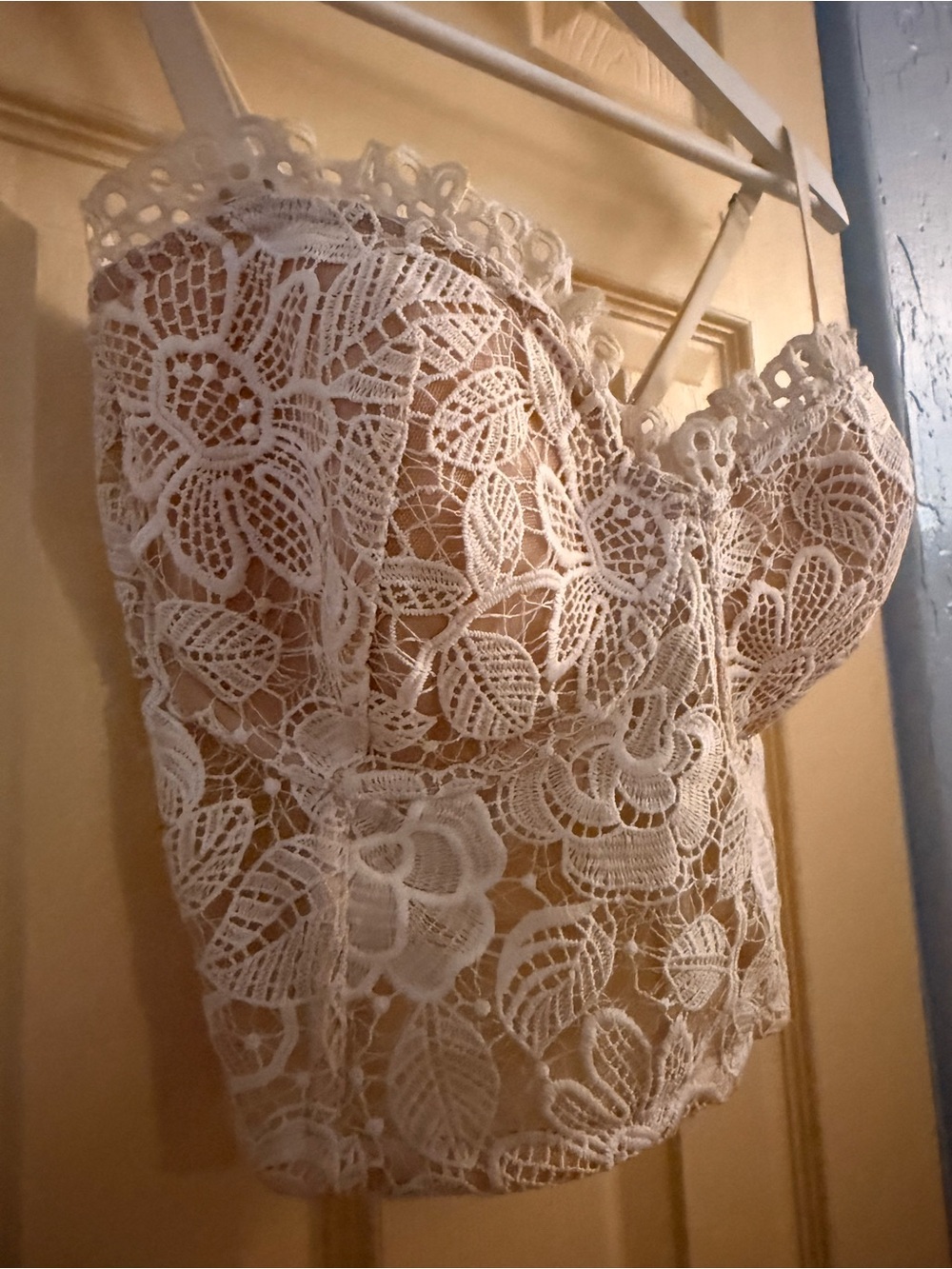 Victoria's Secret White Lace Crop Top - Picture 2 of 5